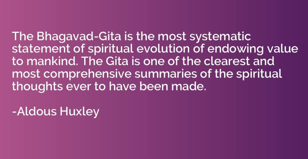 Aldous Huxley Bhagavad Gita