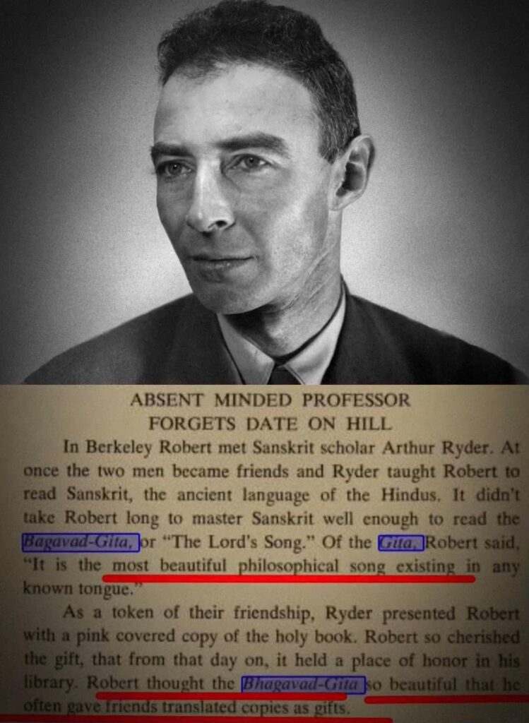 j. robert oppenheimer bhagavad gita